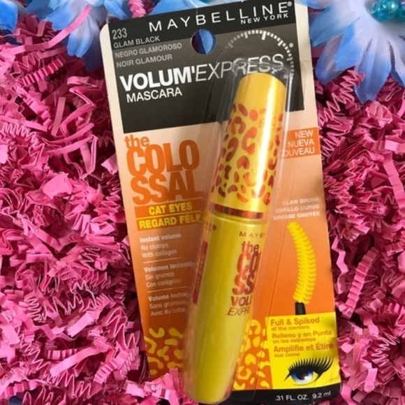 Maybelline 233 glam black volume Xpress mascara colossal cat eyes new - Picture 3 of 3